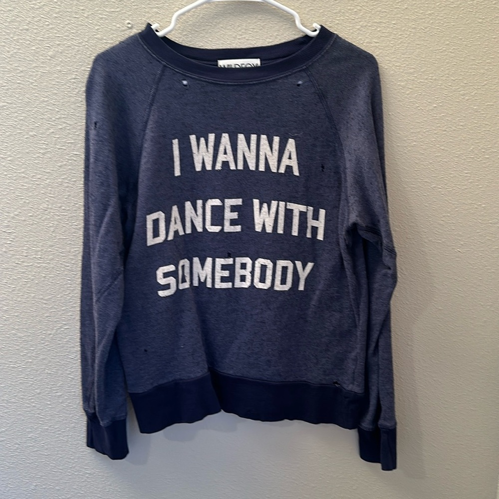 Wildfox 80s sweatshirt - Whitney. Song lyrics.